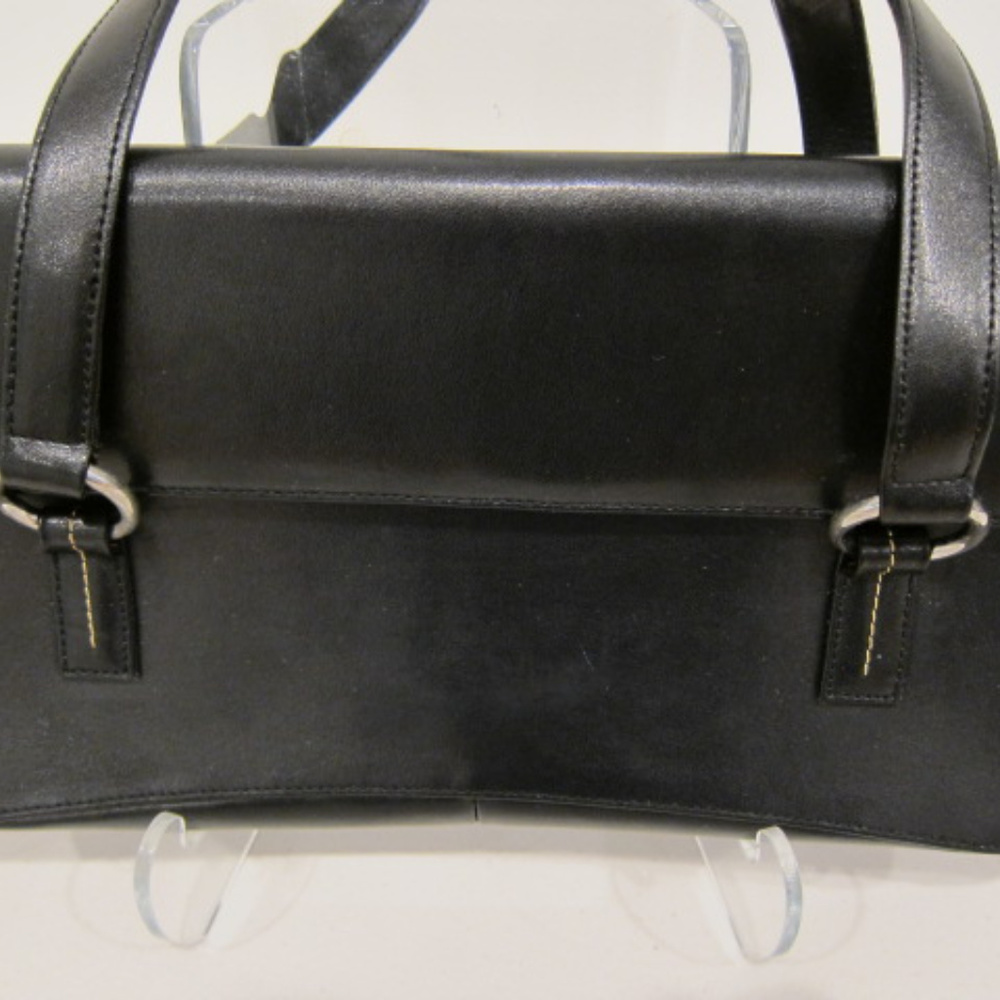 Women Handheld Shoulder BCBG Paris Black Vegan Faux Leather Bag Purse Top Handle - Picture 2 of 8